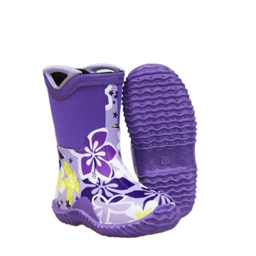 Kids Neoprene Mid Rain Boot EVA FJ-KN037 - Rubber, 45days CN;ZHE Unisex OEM Option