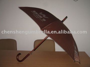 wooden handle stick advertising umbrella promotional umbrella