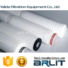 Absoluted rate pleated PTFE membrane liquid filter