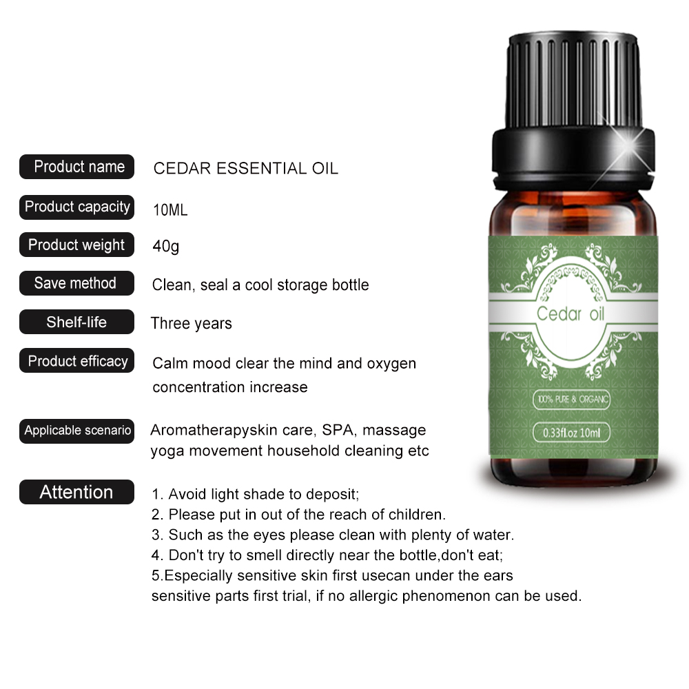 Cedar Essential Oil Organic Plant Extract Price a granel