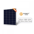 Sunket 182mm 100w mono panel solar personalizado