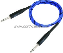 DBS Series Instrument Guitar Cable Jack to Jack Blue Braided