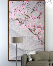 Fashion Livingroom Cut Photo Wall Picture Marble Mosaic Mural