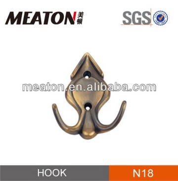 Zinc alloy antique brass clothing hook