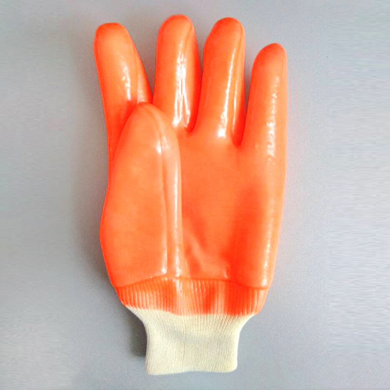 Fluoreszierender PVC-Handschuh Arbeitsschutz-warmer Handschuh