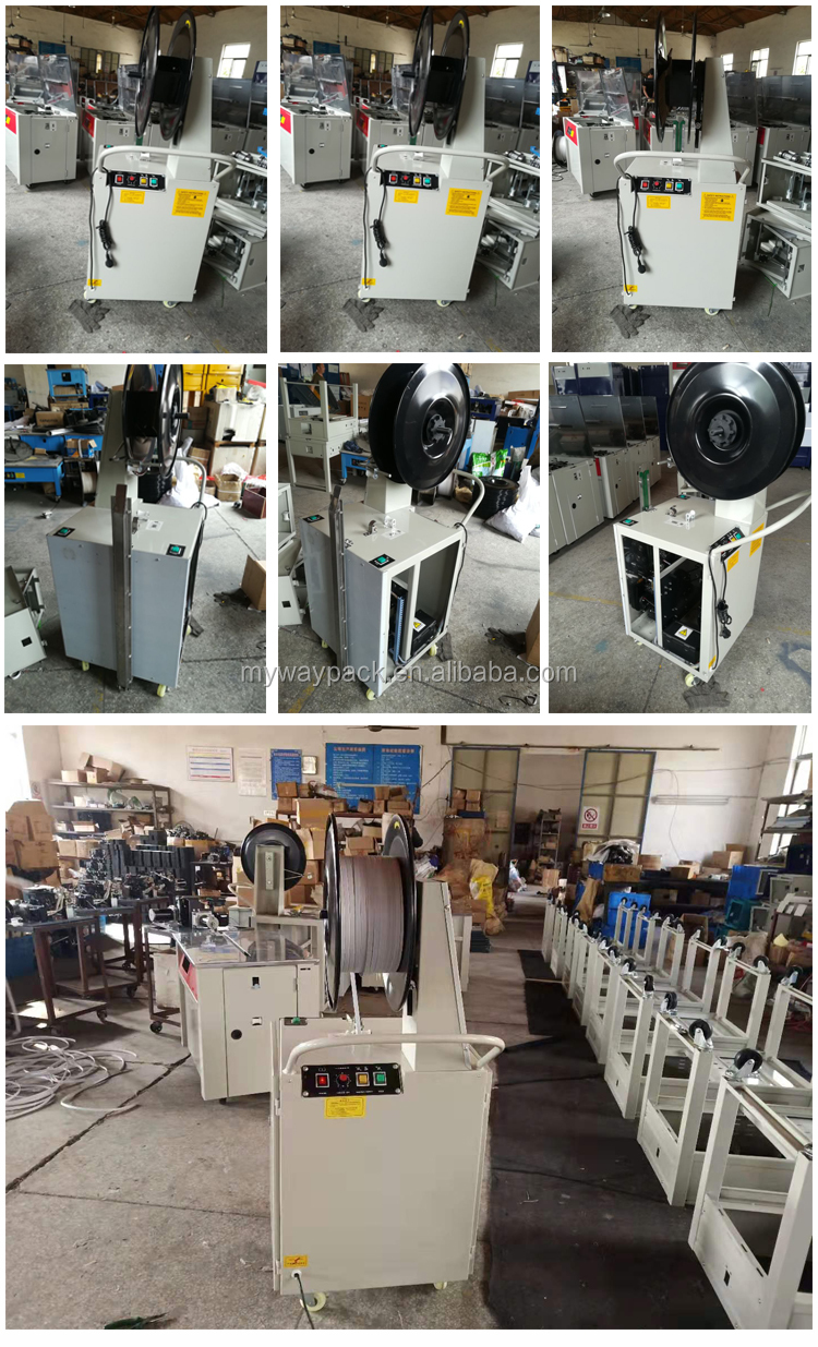 Semi Auto PP Plastic Belt Automatic Steel Pallet Strapping Machine