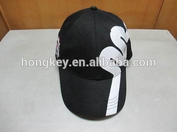 black color customize logo fitted baseball hat