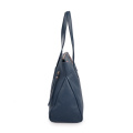 Work Handbag Cowhide Leather Two way Bag Blue
