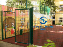Security Wire Mesh Double Swing Gate