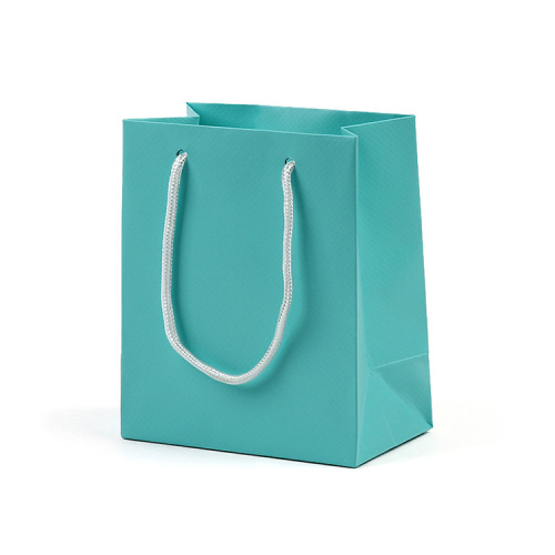 Rope Handle Green Scarf Packaging Paper Bag Wholesale