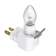 White Plastic Plug-in Night Light for 4W/5W Night Bulb
