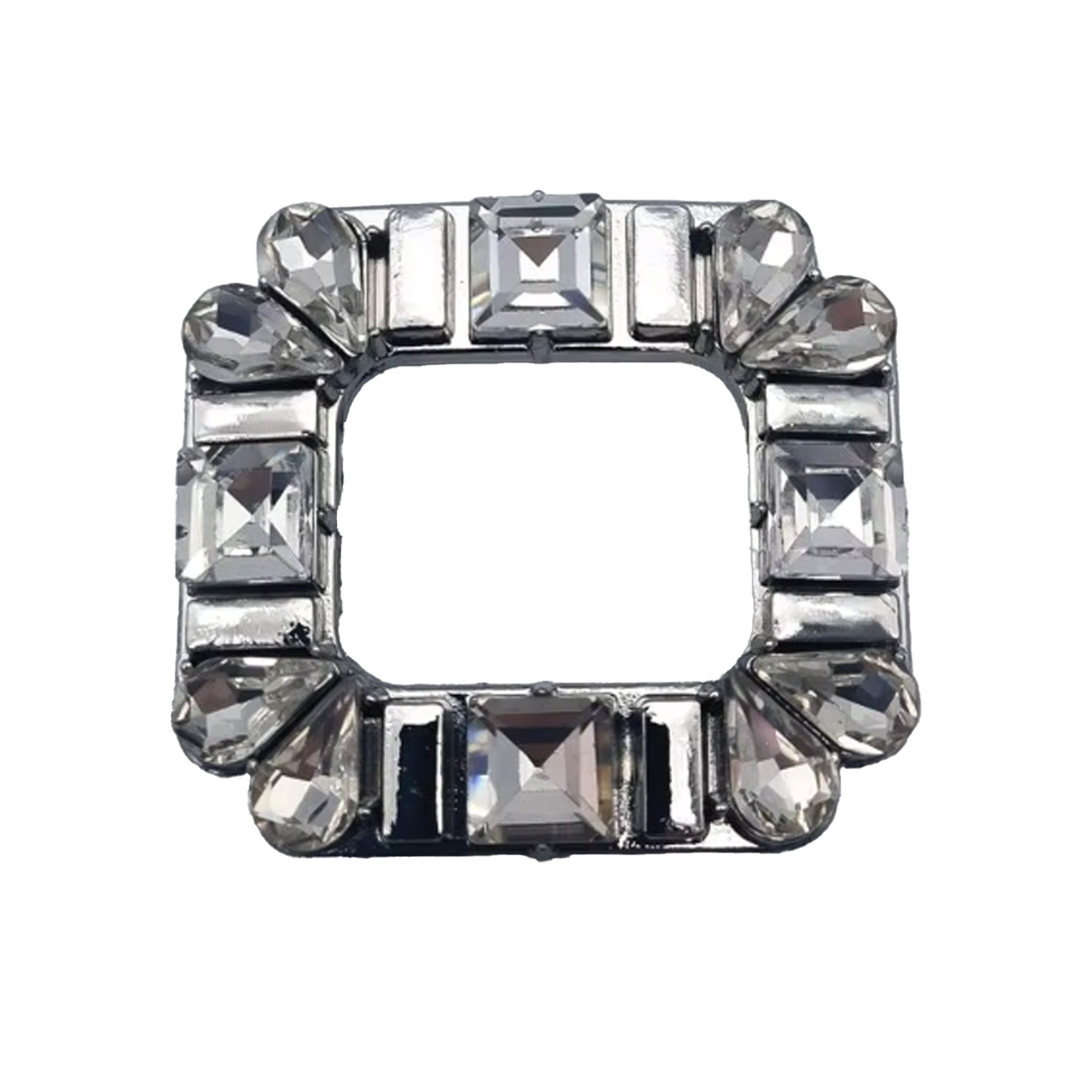 Clips de boucle en métal strass, accessoires de chaussures, breloque Shoe Accessories Charm Rhinestone Metal Buckle Clips
