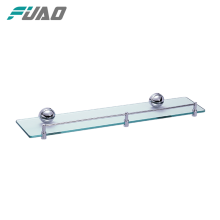 FUAO wall mount Antique brass bathroom glass shelves corner shelf