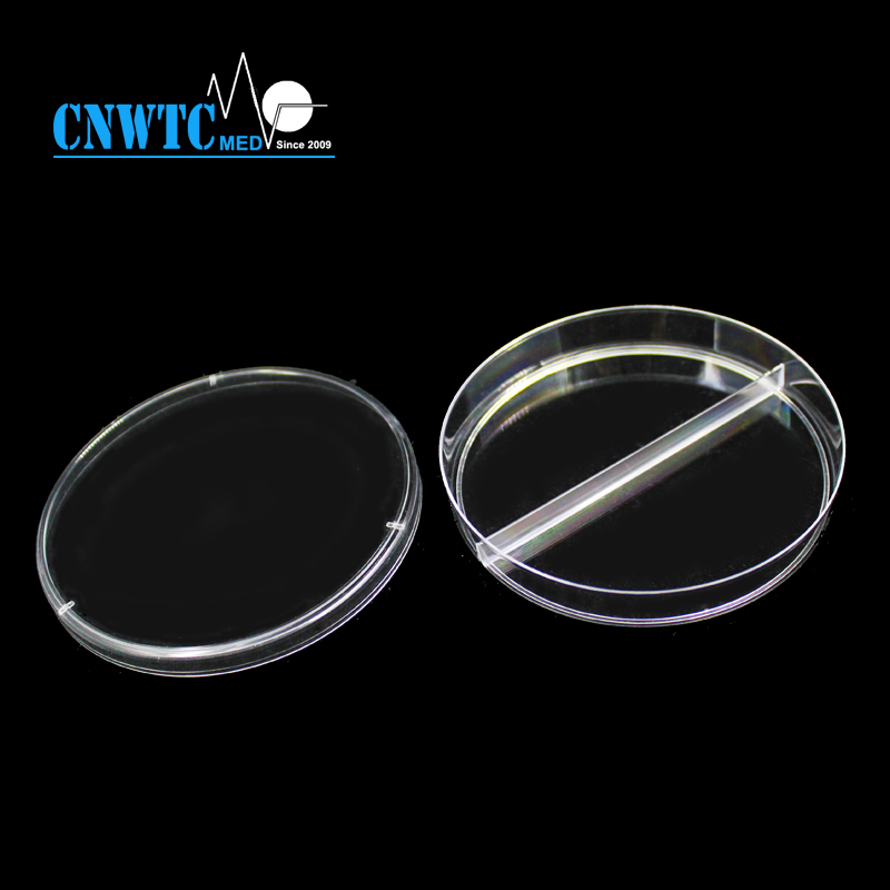 Disposable 90x15 Petri Dish Two Sections