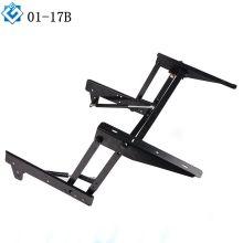 Diy Elevator Coffee Table with Hinged Storage for Laptop and Sofa Lock Mechanism