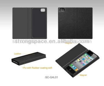 leather flip case cover for apple iphone 5