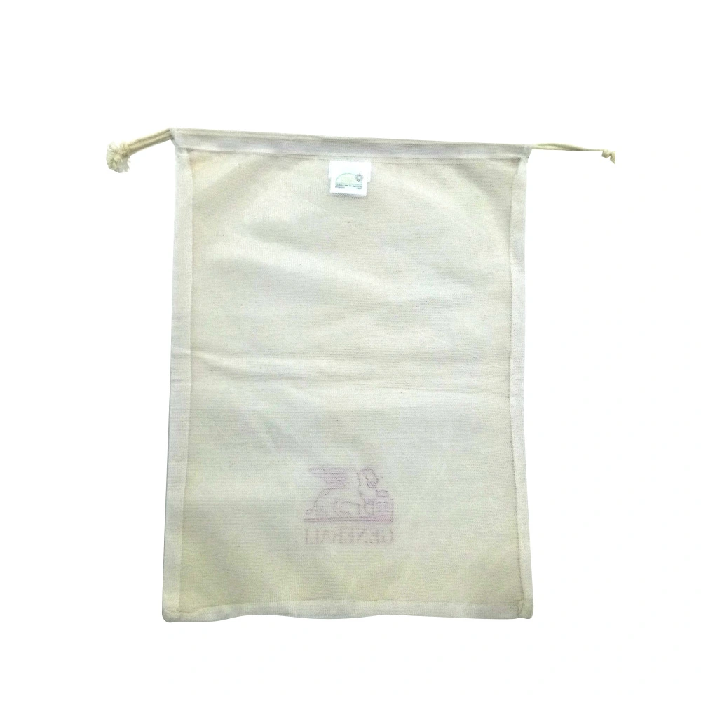 Gots Cotton Draw-String Shopping Bags Eco-Friendly Fruit Vegetable Produce Net Shopping Bag