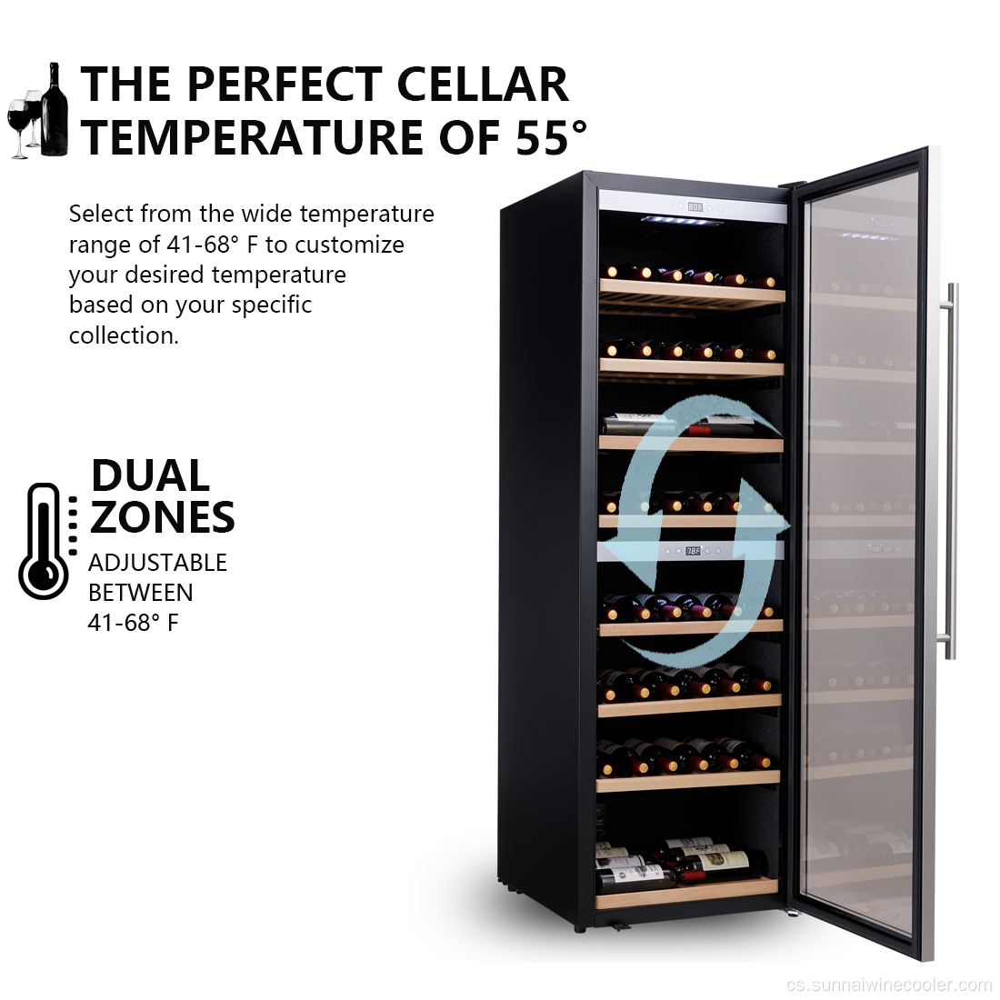 Horký prodej 520L Compresor Wine Bottle Cooler