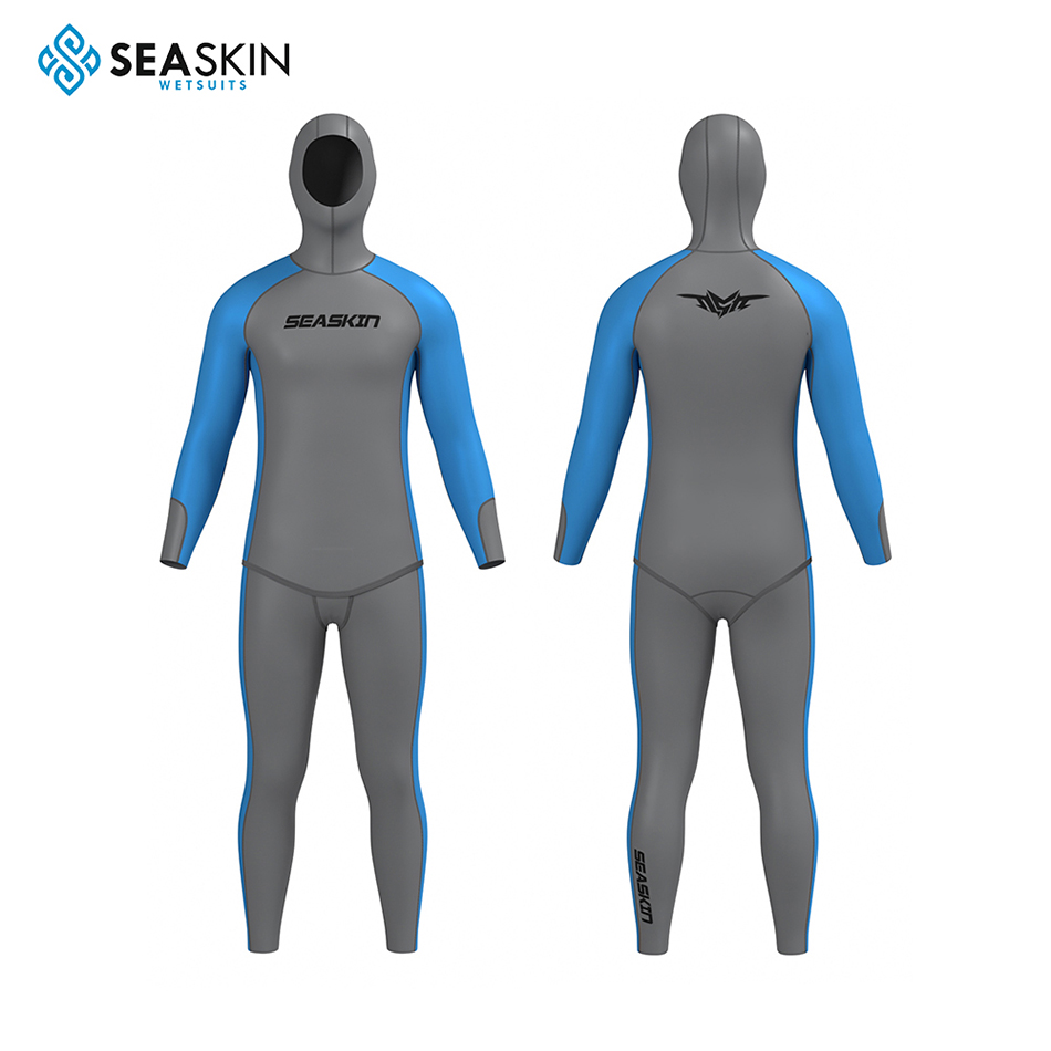 Seaskin 3mm Neopren Dayanıklı Spearfishing Wetsuit Erkekler