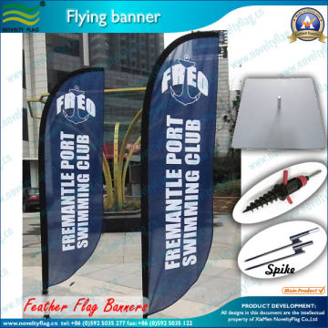 custom polyester feather flags with printing