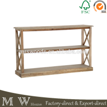 recycled wood console table with shelf, french vintage console table, vintage console table