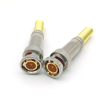 Screw-on Solderless BNC Male Plug Coaxial Cable Connector