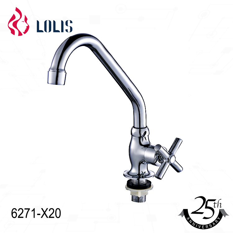 Flexible 360 degree chrome plating basin faucet brass body cold water mixer tap