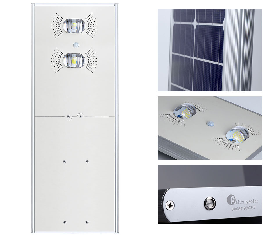 Felicity all in one solar street light 60W IP65 outdoor solar street light with high quality