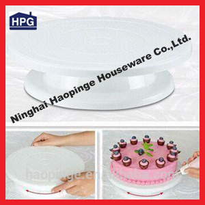 Colorful plastic rotating cake stand, Revolving cake stand