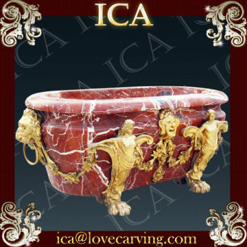 ICA Marble and Bronze Inlay Bathtub ICAT025