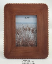 Rustic Distressed Farmhouse-Style Wooden Picture Frames with Hooks