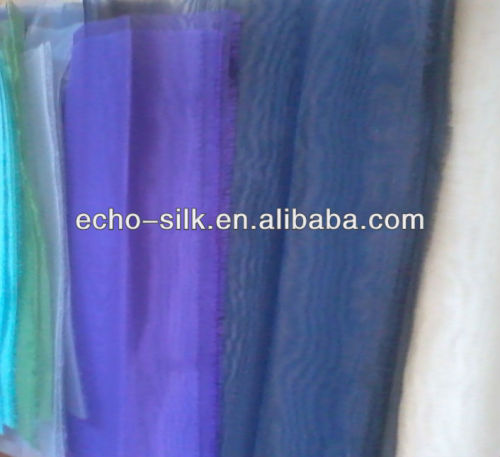 100 pure silk organza fabric dyeing