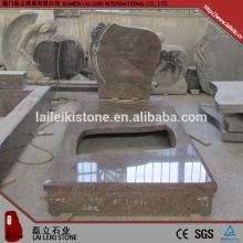 Best quality polished german style Indian Multicolor Red smuslim granite gravestones