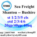 Shantou Shipping Services to Bushire