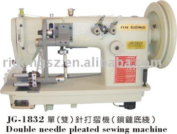 double needle pleated sewing machine