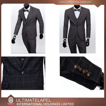 grey window pane tailored suit men