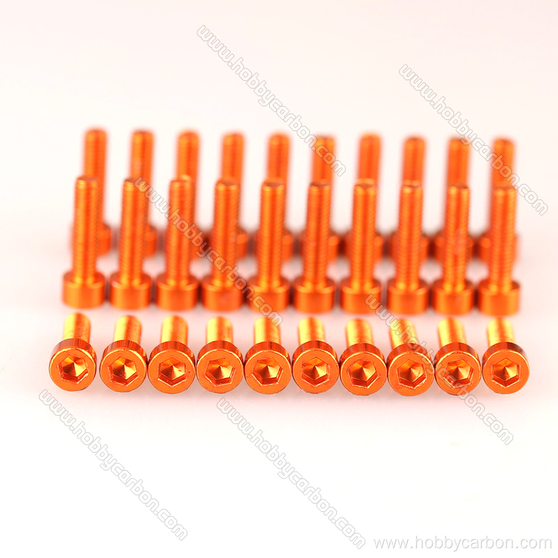 Anodized aluminum cup hex socket allen cap screw