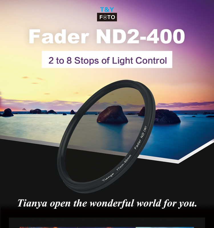37-82mm Adjustable Fader ND2-400 Filter