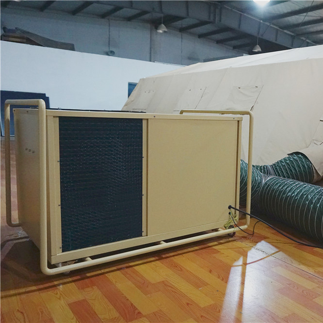 Aire acondicionado de la carpa militar con sistema de calefacción