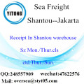 Shantou Port LCL konsolidering till Jakarta