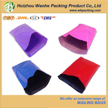 Colored poly self adhesive postage mailing bag