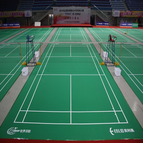 Enlio PVC Badminton court mat with with BWF