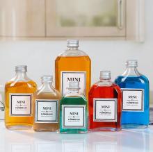 50ml to 500ml Clear Glass Bottle Set: Ideal for Juice, Cold Brew Coffee, and Other Beverages