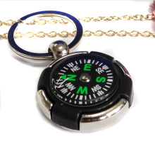 Metal Key Chain with Compass