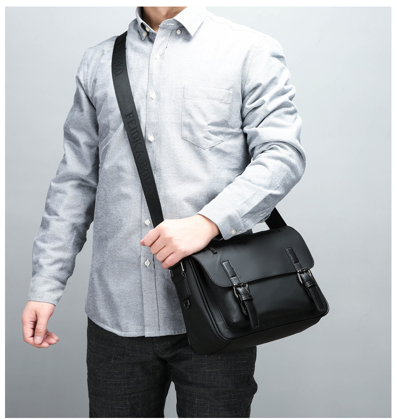 Amazon Buckle Man Bags Shoulder Fashion American Shoulder Business Bag Sling Crossbody Waterproof Shoulder Bag for Men