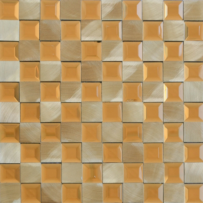 Spanish Style Hotel Lobby Beveled Edge Aluminum Mosaic Tiles