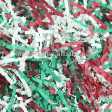 Mixed color shredded paper