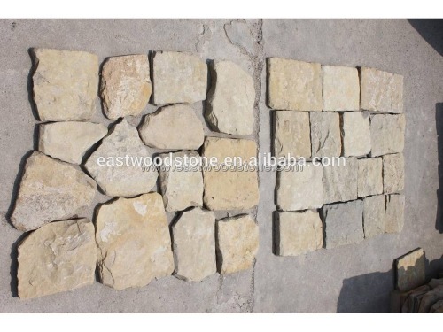 Cream limestone masonry stone decorative wall panel