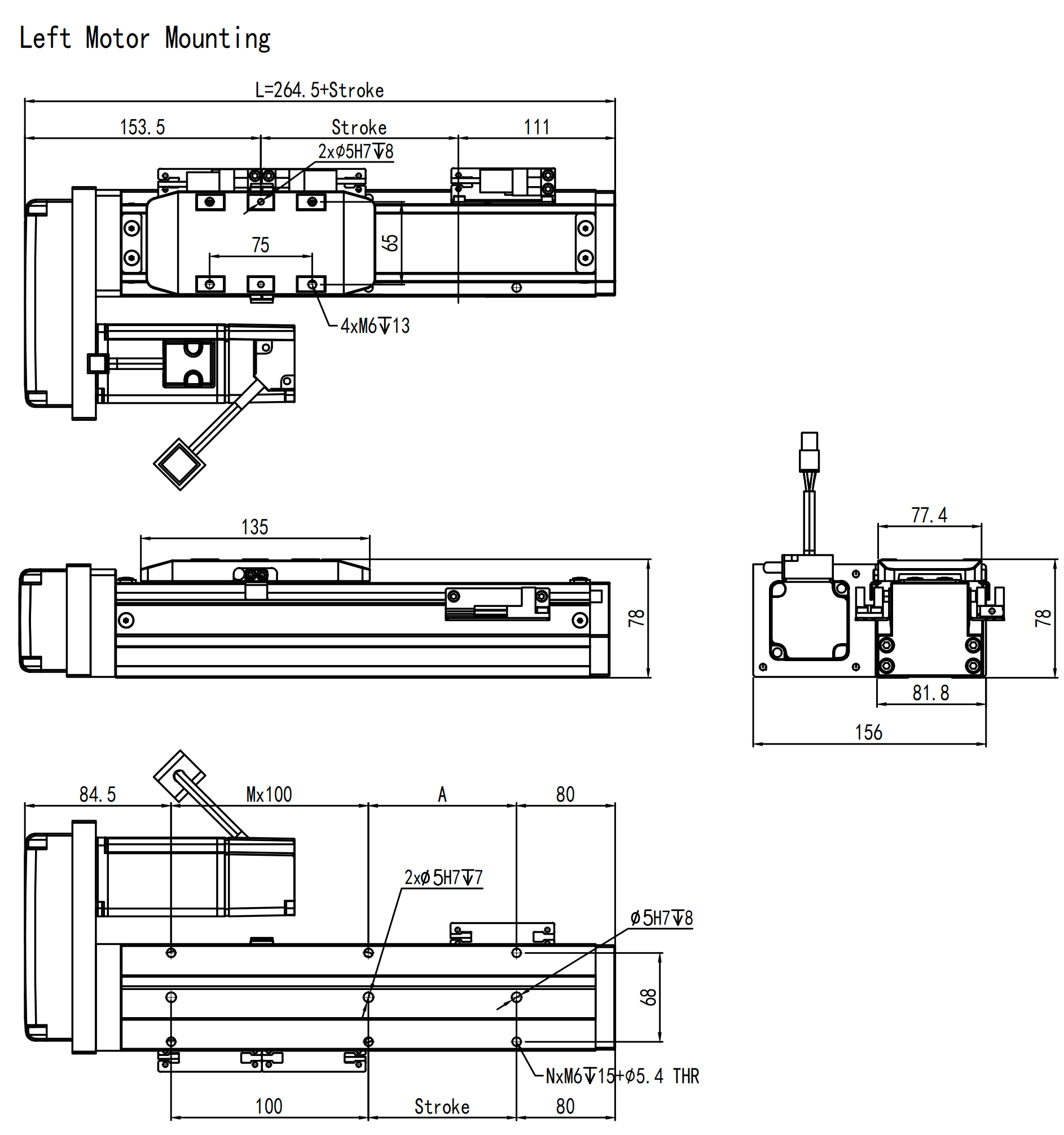 ATH80 linear module left mount
