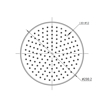 14 mm tykkelse messing dusjhode